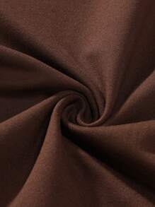 Manfinity Homme Men's Slogan Printed Round Neck Short Sleeve Casual T-Shirt - Coffee Brown - View 6