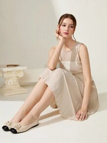 CUCCOO CHICEST 女士米色花卉舒适平底便鞋 - 米色 - 查看 3