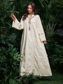 Al Najma 亮片丝带流苏提花连衣裙