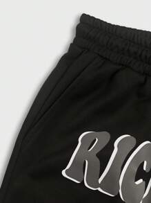 Manfinity Roghcode Plus Size Men Casual Sweatpants, Simpie Style For Daily Wear - Multicolor - View 6