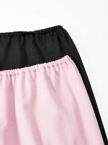 SHEIN Multi-Piece Tube Pink Dress For Teen Girls - Multicolor - View 7