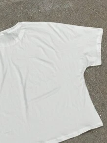 PAVTROS Áo thun nam họa tiết chữ thập và chữ thêu kim loại, áo thun ngắn tay họa tiết áo thun họa tiết áo thun họa tiết nam áo thun họa tiết áo thun họa tiết nam S - trắng - Xem 3