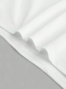 Manfinity Joysei 男士修身字母印花短袖 T 恤和梭织短裤两件套，舒适服装