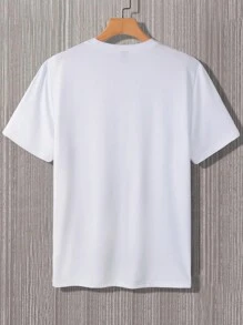 Manfinity Homme Men's Colorblock Round Neck Short Sleeve Casual T-Shirt White - Multicolor - View 2