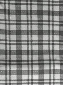 EURMUSE 2-częściowy męski wygodny, swobodny, nadrukowany, długi rękaw, koszulka z nadrukiem i kraciaste długie spodnie w piżamie - Czarne - Zobacz 7