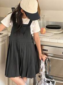 DAZY Vestido de otoño para niña preadolescente - Gris - Ver 5
