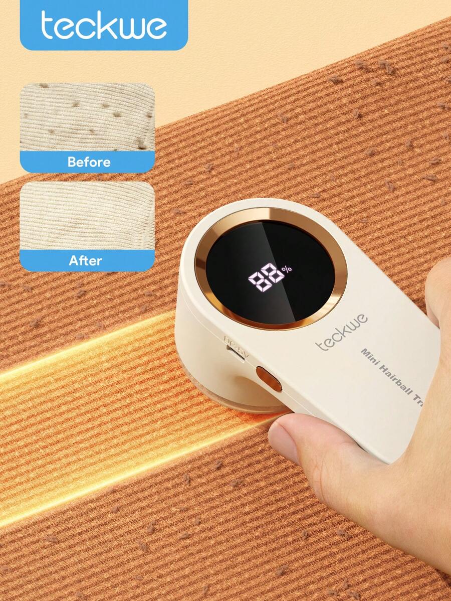 Teckwe 高效、省时、省力的除毛器和绒毛修剪器 - 白色 - 查看 1