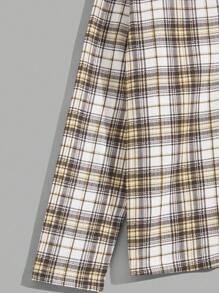 RueChic Men Cotton Plaid Printed With Button Regular Homewear Shirt Set - Multicolor - View 5