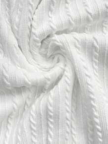 SHEIN Pregnant Women Solid Color Round Neck Short Sleeve Simple Casual T-Shirt With Shell Trim - White - View 7