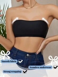 3 件装女士无肩带无线吊带文胸，带侧扣，包括常规肩带和隐形肩带