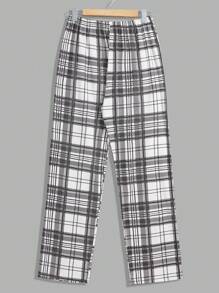 RueChic Men Cotton Plaid Printed With Button Regular Homewear Shirt Set - Black - View 9