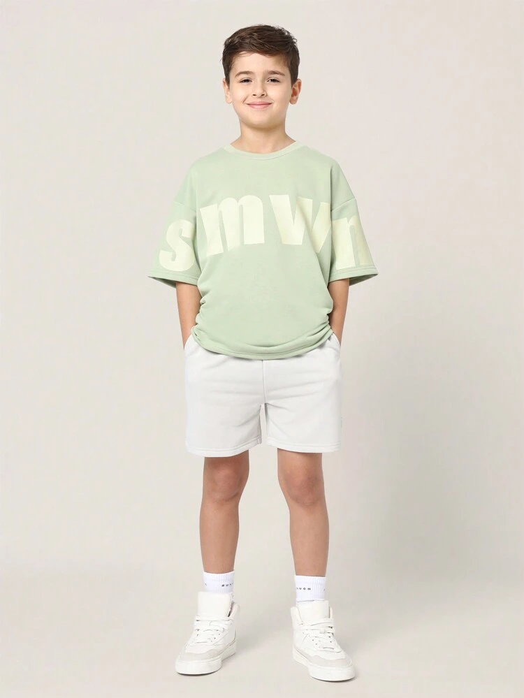 Conjunto casual de dos piezas de camiseta y pantalones cortos