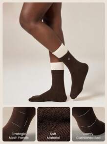 GLOWMODE Double Layered Cotton-Blend Light Sport Tube Socks - Multicolor - View 2