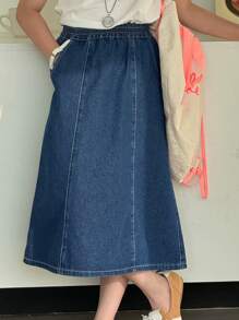 Dazy Kids Tween Girl Denim Skirt, Fall