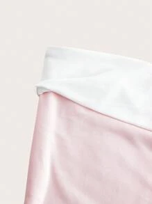 SHEIN EZwear Top tubo color block rosa de verano para mujer en estilo Y2K - Rosa Pálido - Ver 4