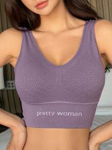 DAZY Elegant Seamless Solid Color Sports Bra For Women