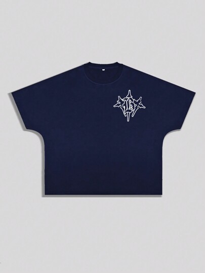 Street Life Oversize T-shirt imprimé avec graphique gothique de Jésus, style de rue rétro, Halloween