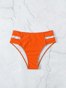 Costavie 2026 Spring/Summer Women's Orange Side High Cut Hollow Design Sexy Bikini Bottoms - Orange - View 7