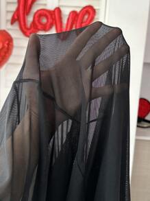 Women's Sexy Backless, High Slit, Ruched Design Long Nightgown - Black - View 7