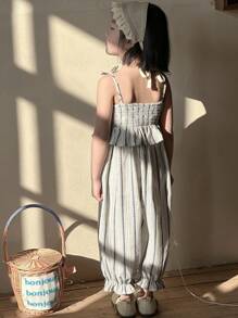 DAZY Young Girl Minimalist Fashion Casual Daily Jumpsuit,Girls Summer Outfits - White - View 6