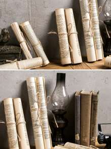 1 pieza Papel de pergamino vintage aleatorio, mejor regalo - Beis - Ver 4