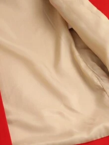 Aveloria Modichic Elegant Vest Jacket And Straight Wide Leg Pants Suit, For Commuting - Red - View 7