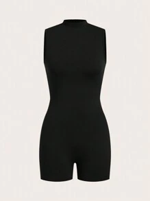SHEIN EZwear Women 2pcs Multi-Color Knit Jumpsuit Set - Black and White - View 6