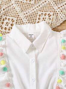 Chemise décontractée simple sans manche pour jeunes filles