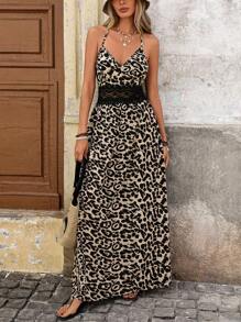 SHEIN VCAY فستان إجازة المناسبات بمقاسات كبيرة، فستان طويل فاخر بطبعة نمر وتفاصيل دانتيل خلفي ،فستان صيفي للشاطئ فاضفاض بطول كامل ،فستان عودة للمدرسة، فستان بسيط جدًا ،فستان للمكتب، فستان الأثرياء القدماء ،فستان للمعلمة ،فستان للمواعدة ،فستان طباعة نمر بطراز بوهيمي فاخر، هذا فستان طباعة نمر فاخر فاضفاض بطول كامل ،هدية عيد الأم، ملابس عيد الفصح، ملابس نسائية للإجازة، ملابس حفل تخرج نسائية