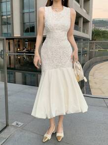 Women Midi Dresses - بلانكو - مشاهدة 3