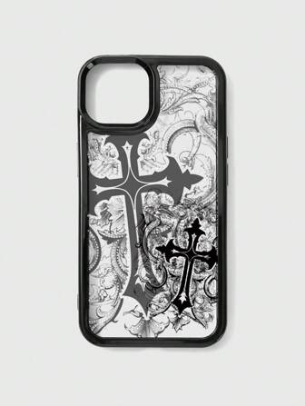 Goth 1 pezzo Cover per telefono lucida con motivo a croce in stile gotico