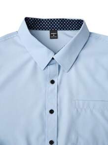 Manfinity Bizformal 男士纯色前扣长袖休闲衬衫