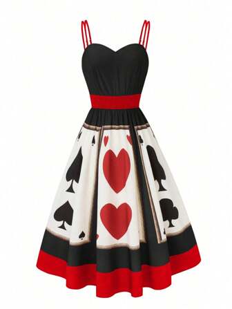 SHEIN LUNE 1pc Women's Solid Color Splicing Spaghetti Strap Ruched Casual Dress Maxi Women Outfit