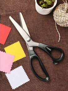 1 pezzo Forbici in acciaio inossidabile per pizzo, a forma di triangolo/onda/mezzaluna, per fai da te, cucito, tessuti, abbigliamento, artigianato, forbici per pizzo - Multicolore - Visualizzare 3