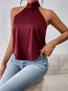 Firerie Women Backless Halter Neck Tank Top