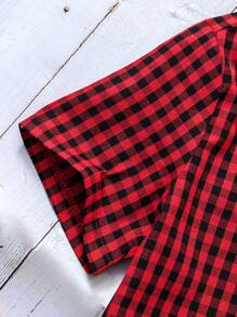 Tween Boys 2pcs Sets, New Styles For Spring And Summer Wildeya. Fashionable Casual Gentleman Plaid Shirt With Distressed Black Denim Jeans 2 Pieces Outfit, Suitable For Outdoor Activities And Daily Wear