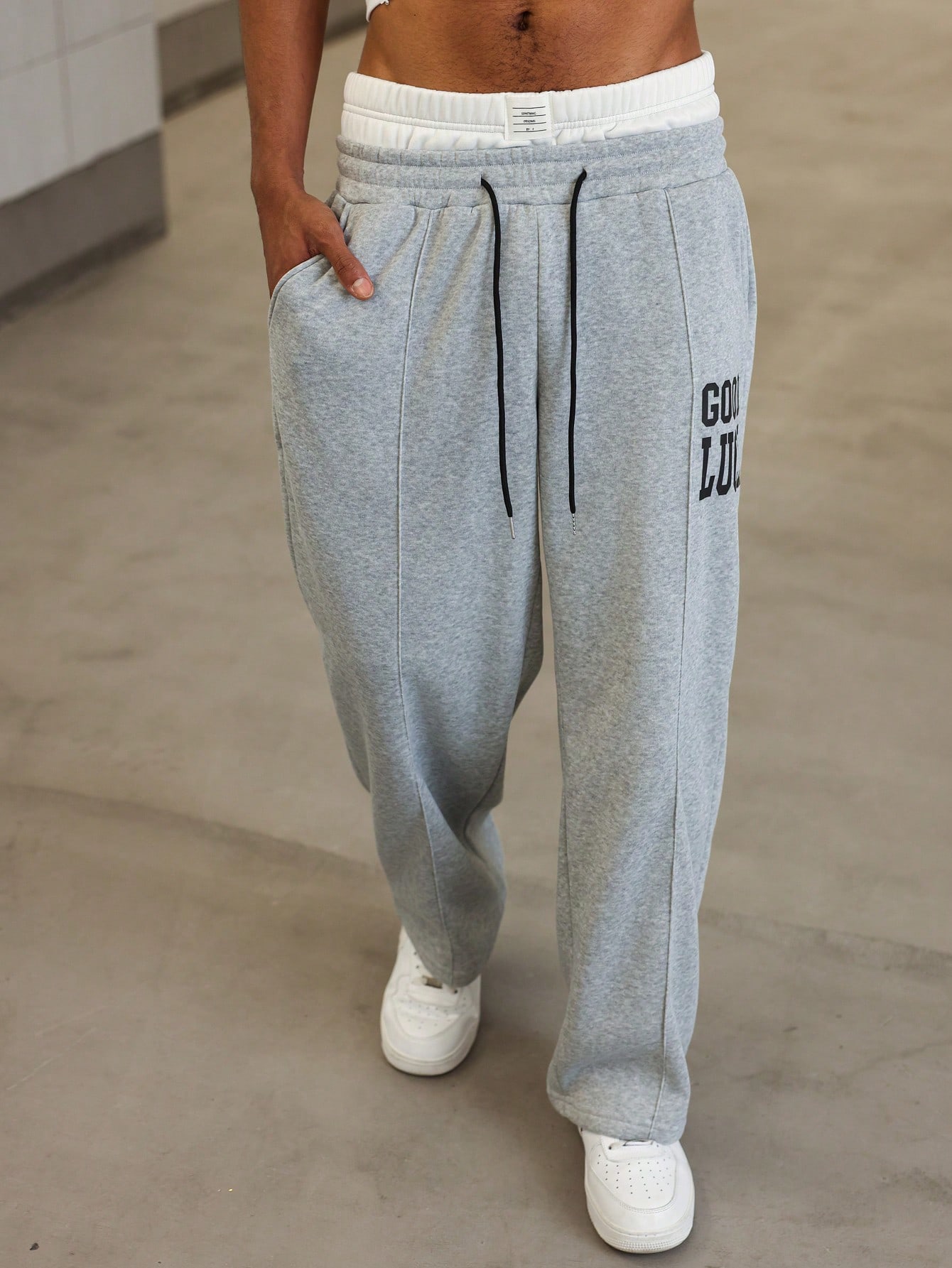 PAVTROS بنطلون رياضي كاجوال للرجال بخصر مطاطي وطبا...