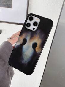 ROMWE Grunge Punk 2 件人物剪影印花黑色手机壳，兼容 iPhone - 彩色 - 查看 2