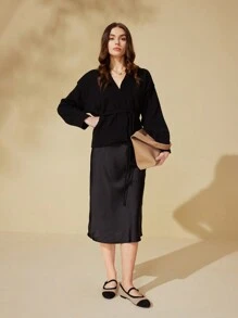 CUCCOO BASICS 女士时尚杏色和黑色面料拼接玛丽珍平底鞋，透气舒适休闲鞋，适合通勤、约会、聚会、度假 - 杏色 - 查看 5