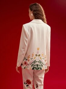 MOTF PREMIUM FLORAL PRINT STRUCTURED BLAZER,SPRING/SUMMER - Multicolor - View 5