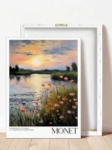 SHEIN Áp phích Claude Monet - Nghệ thuật treo tường hiện đại giữa thế kỷ để trang trí phòng thẩm mỹ _ Tranh in Monet làm quà tặng cho bạn thân _ Áp phích triển lãm Monet _ Bộ 1 _ Áp phích vải _ Trang trí tường vải cho nhà, phòng khách - Nhiều màu - Xem 13