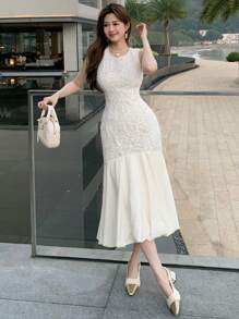 Women Midi Dresses - بلانكو - مشاهدة 4