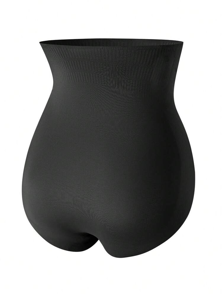 Mutandine modellanti eleganti in plastica nera con vita alta, biancheria modellante comoda per il controllo dell addome