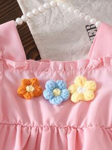 Girls' Summer Light Weight Triangle Bodysuit - Pink - View 6