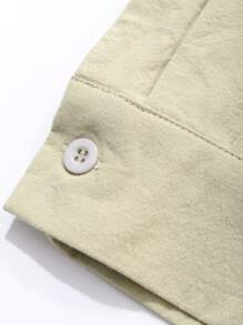 DAZY Casual Loose Solid Color Long Sleeve Women's Blouse - Olive Green - View 8