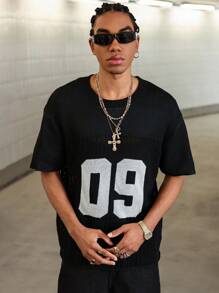 PAVTROS Manfinity Streetrush Men's Casual Knitted Sweater, Simple & Fashionable For Daily Wear - Black - View 4