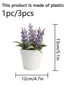 1 cái/3 cái Cây hoa oải hương nhân tạo để bàn mini, trang trí nhà cửa, văn phòng, đám cưới - Nhiều màu - Xem 4