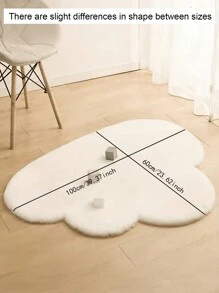1 Stück Kunstfell asymmetrisch wolkenförmig, weich, flauschig und leicht zu reinigen, warm und niedlich als Innenraum-Dekorationsteppich, geeignet für Schlafzimmer, Wohnzimmer, Sofa, Couchtisch, Ankleidezimmer, Teeraum und andere Bereiche