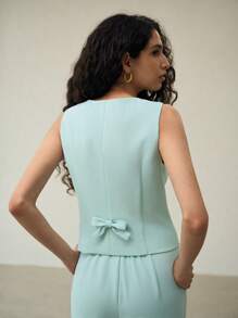 MOTF PREMIUM SINGLE BREASTED WAISTCOAT - Green - View 7