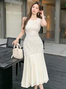 Women Midi Dresses - بلانكو - مشاهدة 8
